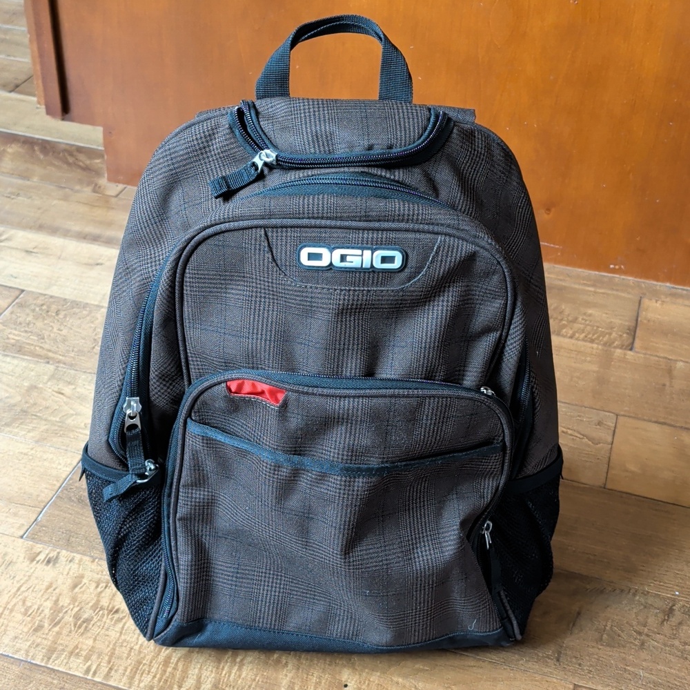 OGIO Black Rolling Backpack with Wheel Base and Padded Straps